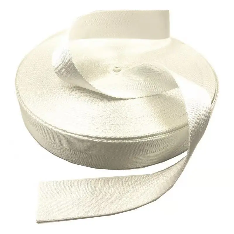 High Quality 20-50mm White Strap Nylon Webbing Herringbone Pattern Knapsack Strapping Sewing Bag Belt Accessories Pet Seat Belts