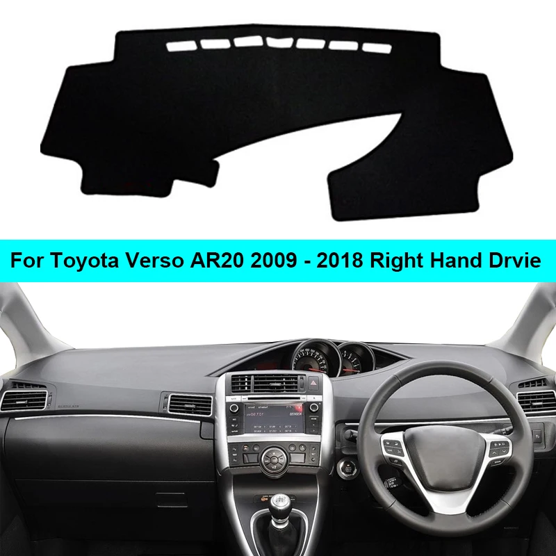 2 Layer Car Dashboard Cover Carpet For Toyota Verso AR20 2009 -2013 2014 2015 2016 2017 2018 LHD RHD Dash Mat  Cushion Anti-sun