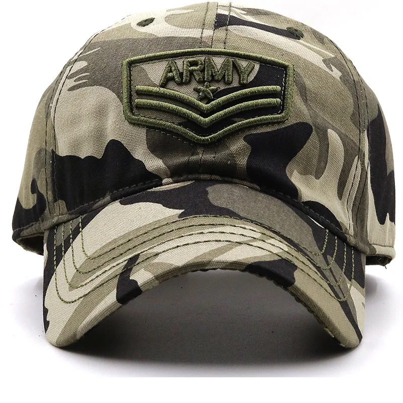 Simple Camo Baseball Cap Fishing Caps Men Outdoor Hunting Camouflage Jungle Hat Airsoft Tactical Hiking Casquette Hats