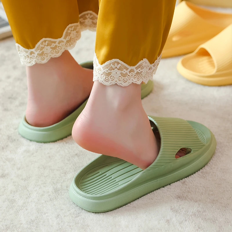 Platform Slippers Women Men Indoor Bathroom Slipper Soft EVA Anti-slip Lovers Home Floor Slides Ladies Summer Shoes Chaussure