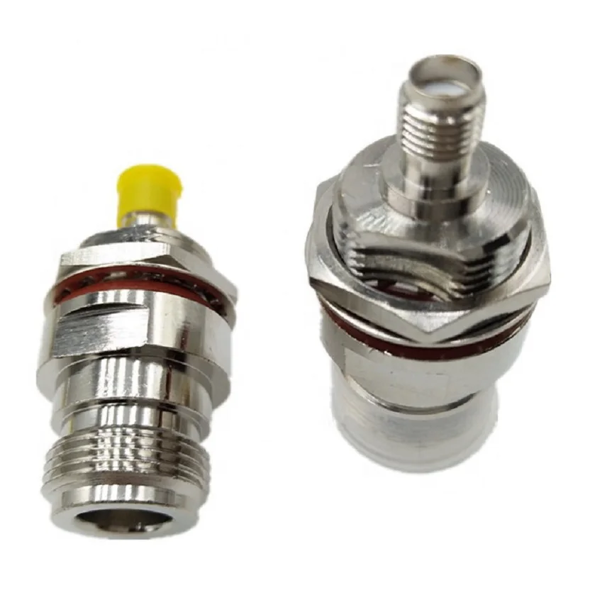 N Female With Nut Fixed To SMA Female Connector With Waterproof Brass RF Adapter