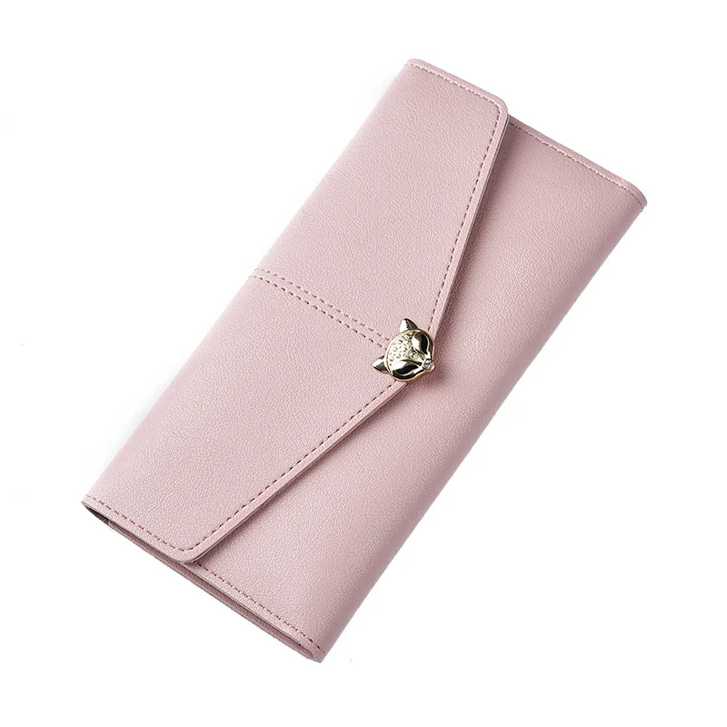 NEW Ladies long wallet ultra-thin Korean version of the small fresh three-fold wallet multi-function mobile phone bag