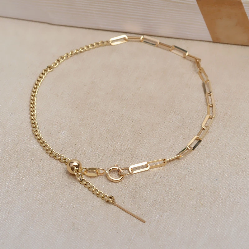 New Arrival NICE QUALITY Adjustable 18K Yellow Gold Bracelet Chain AU750 Jewelry Nice Party Wedding Women's Gift