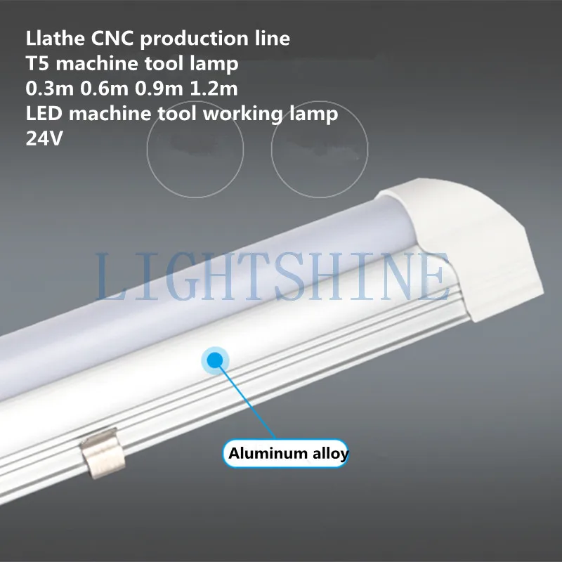 Línea de producción CNC, lámpara de máquina herramienta T5, 0,3, 0,6, 0,9, 1,2 m, lámpara de trabajo Led de 24v