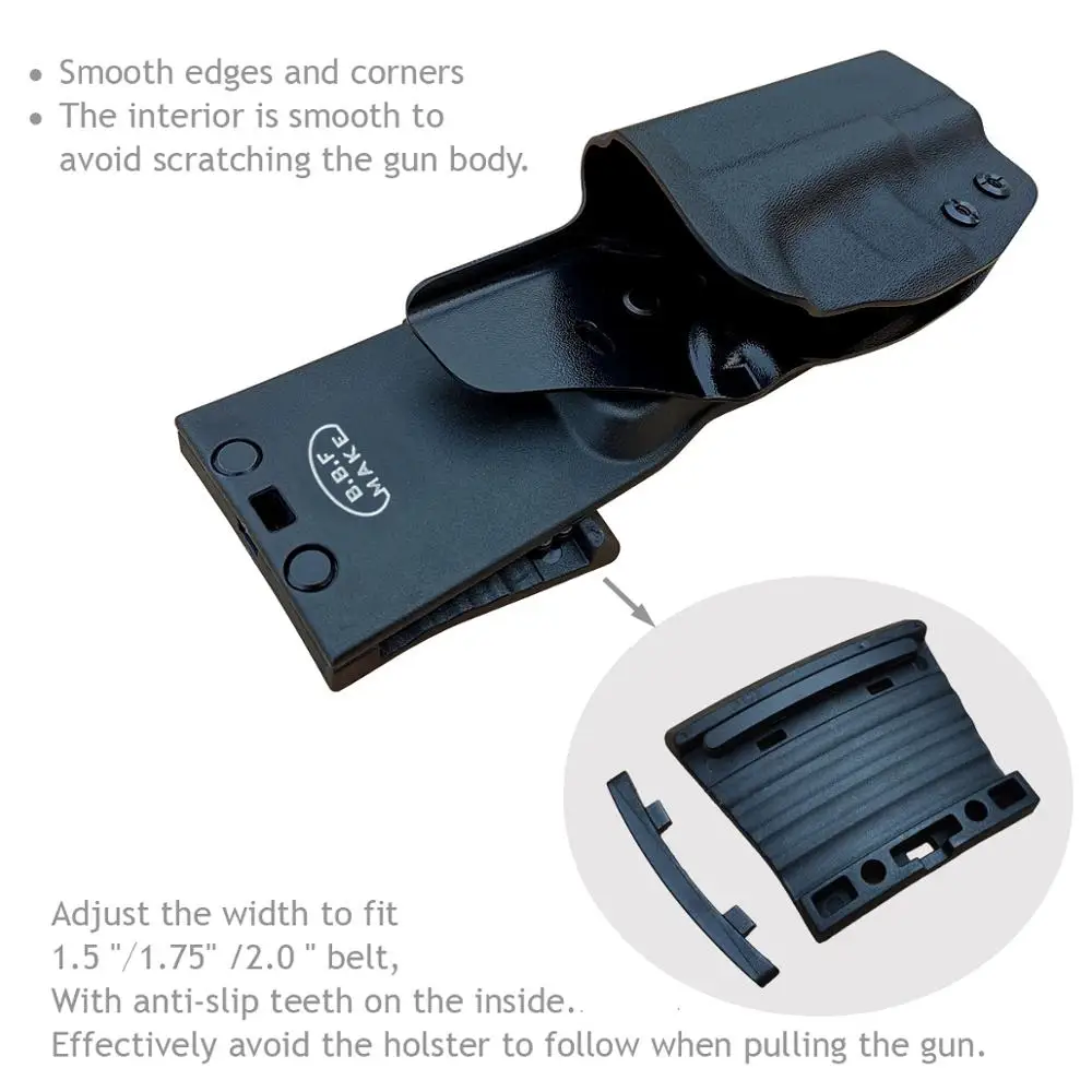 BBF Make KYDEX OWB Holster For Glock 19 19x 23 32 17 22 3125 26 27 33 CZ P10 Gun Holster Belt Outside Carry Pistol Case Pouch - view 2
