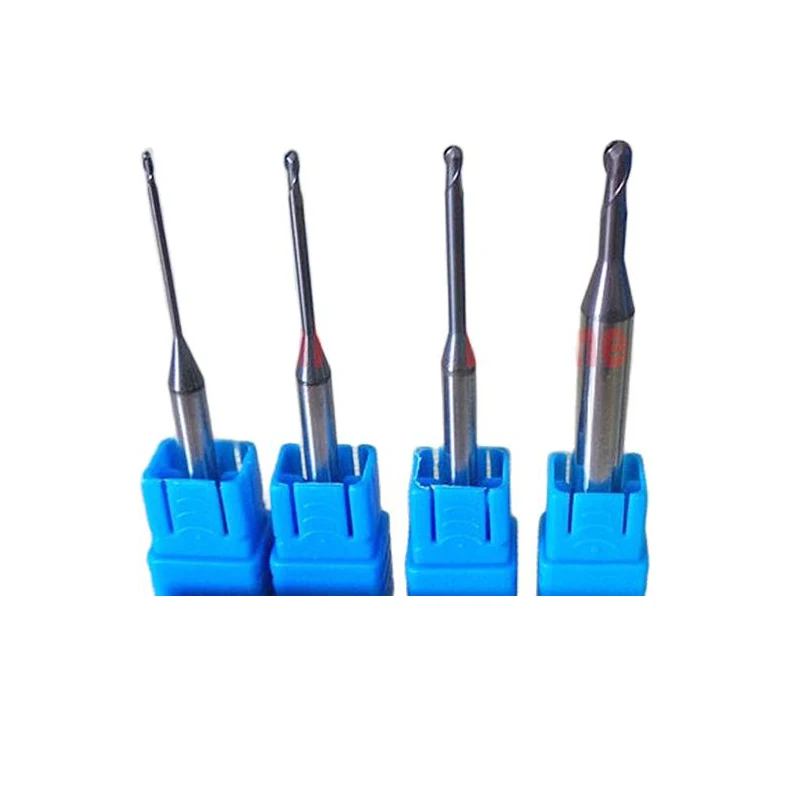 5pcs/lot HRC55 Shank 4mm or 6mm 2 Flutes Carbide Long Neck Ball Nose End Mills Milling Tools CNC Router Bits