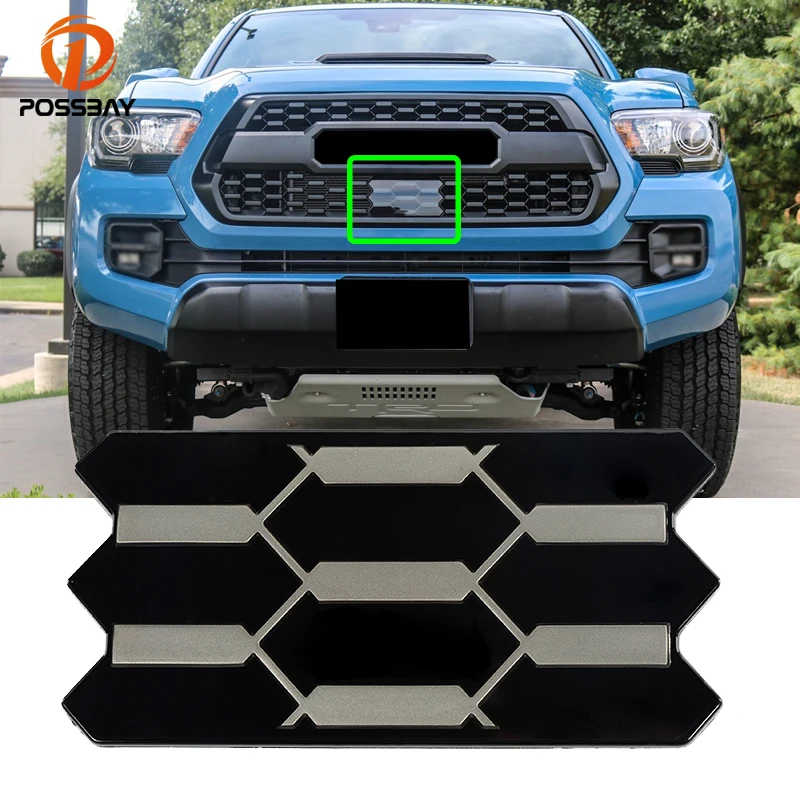 Car Front Grill Garnish Radiator Sensor Cover Auto Exterior Accessories for Toyota Tacoma TRD Pro Crew Cab 2017 2018 2019 2020