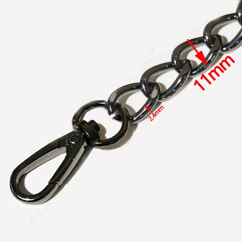 Steel Bag Chains 11mm DIY Detachable Replacement Purse Chain, Bag Belts Straps for Handbags Handle Shoulder Crossbody Bag Chain