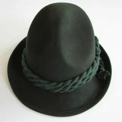 X062 Adult Fashion Wool Fedora Hats 100% Wool Green Army Church Hats  Winter Hats for Women