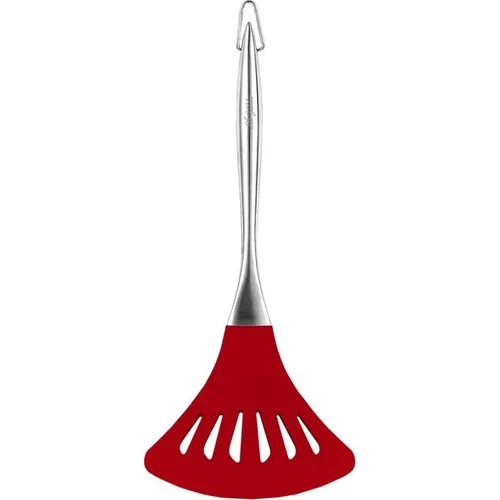 Aryıldız Steel Handle Silicone Corrugated Fish Spatula Rose