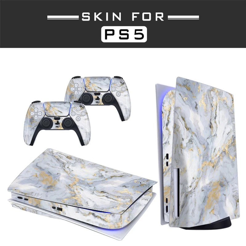 Autocollant de peau de disque Standard PS5, pour Console 5 et 2 contrôleurs