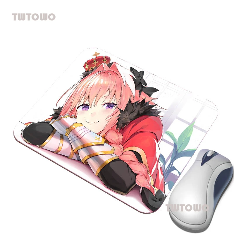 Anime Cartoon Astolfo Mouse Pad 22X18/21X26CM Rectangular Laptop Mat Rubber Bottom Anti-skid Player Speed Version Mat