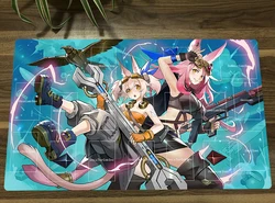 YuGiOh Tri-brigade Ferrijit & Kit Mini TCG Mat Anime Trading Card Game Mat CCG Playmat Anti-slip Rubber Mouse Pad 60x35cm