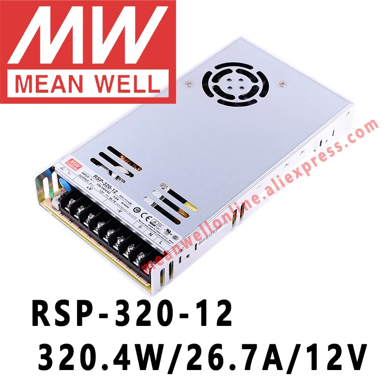 Mean Well RSP-320 Series meanwell 5V/12V/15V/24V/48VDC 320Watt Single Output with PFC Function Power Supply online store