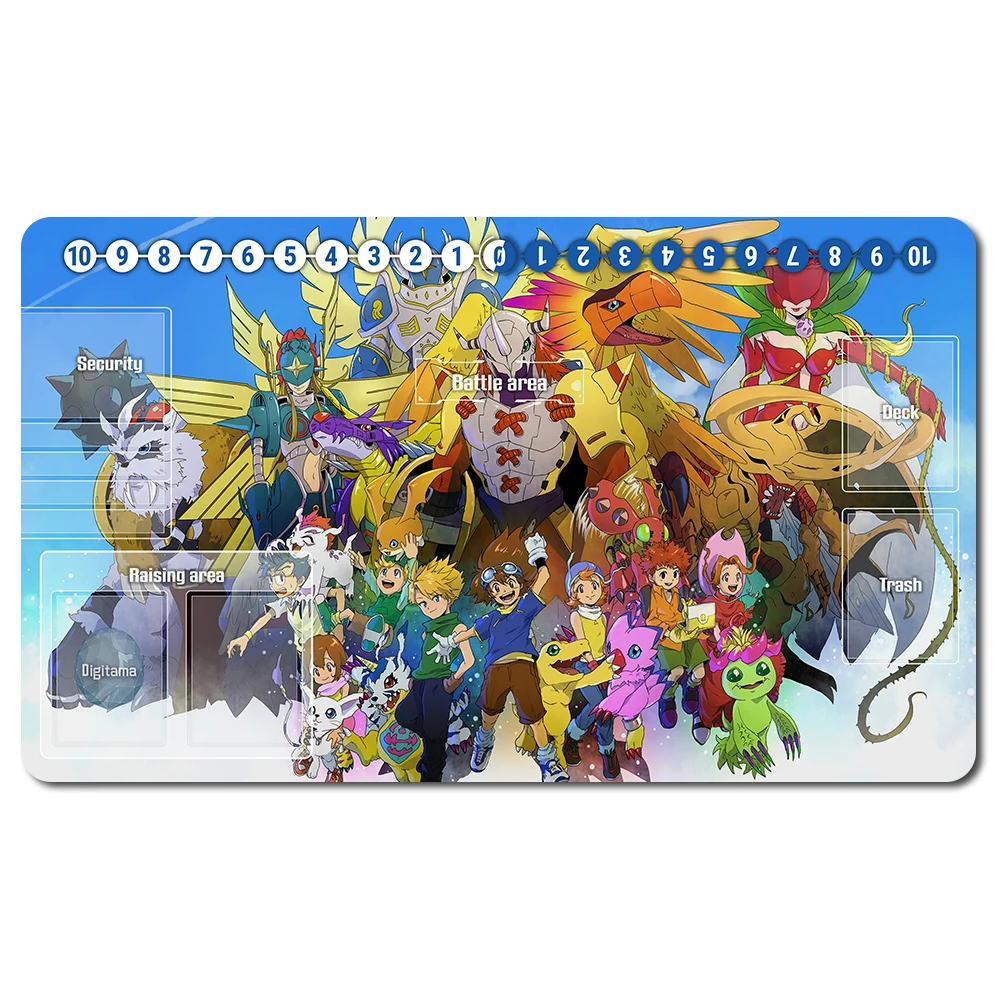 781243-لوحة لعبة DTCG Playmat الجدول حصيرة حجم 60X35 سم ماوس اللعب الحصير متوافق ل Digimon TCG CCG RPG