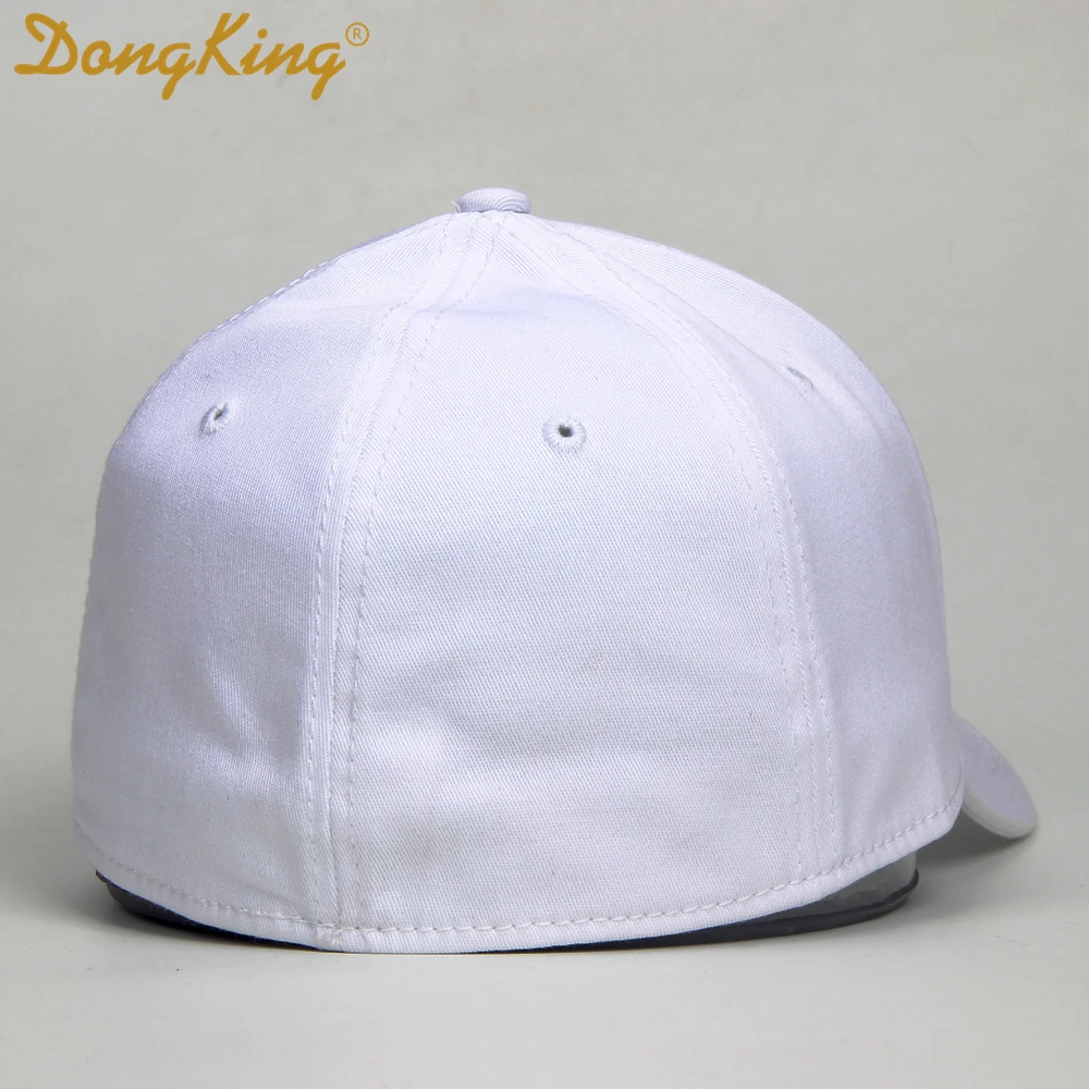 DongKing New Flex Cap Solid Fitted Cotton baseball Caps Elastic Sweat Band Original Classic Hats Sun Hat Curved Visor Normal