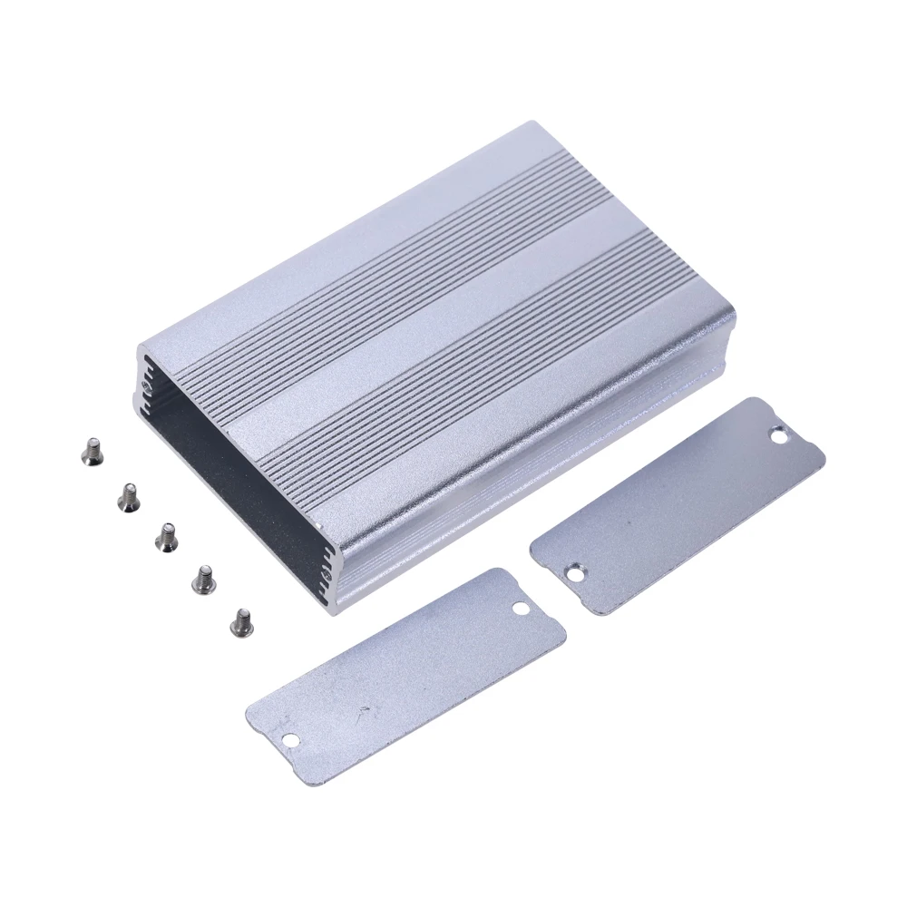 Project Instrument Case Silver 25x70x110mm Electronic Diecast Stompbox Project BoxAluminium Enclosure Case