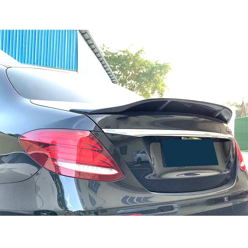 

For Benz E Class W213 Spoiler 2016--2020 Year Sedan Real Carbon Fiber Rear Wing R Style Accessories Body Kit