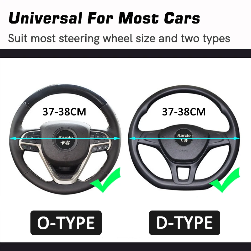 Universal Car Steering Wheel Cover Fabric Breathable Mesh Steering Covers Anti Slip Auto Steering Wheel Protective For 14-15Inch