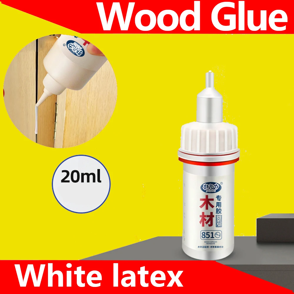 Wood Glue Special Glue for Wood White Latex Wood Glue Adhesive Universal Quick-drying Woodworking Glue, Strong Wood Glue 20ml