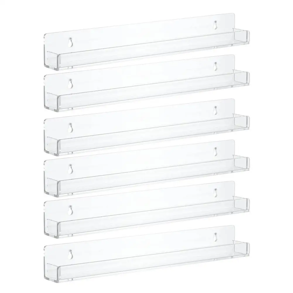 Espositore per smalto per unghie a 6 strati strumenti di stoccaggio in acrilico trasparente scaffale a parete per Organizer per rossetto