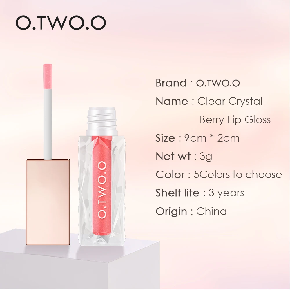 O.TWO.O New Lip Gloss Waterproof MatteTransparent Moisturizing Lip Tint Liquid Lasting Sexy Lips Makeup Care Cosmetics