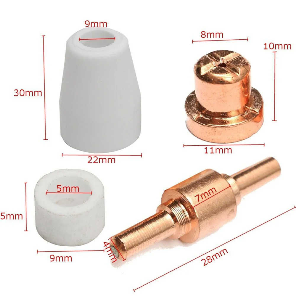 Plasma Electrode Tip Nozzle shield cup Ring for PT-31 LG-40 Plasma torch standard Accessories  package 130PK