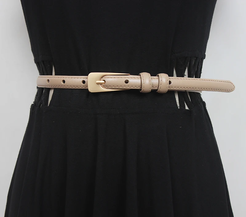 Women's Runway Fashion Genuine Leather Cummerbunds Female Dress Corsets Waistband Belts Decoration Narrow Belt R2916