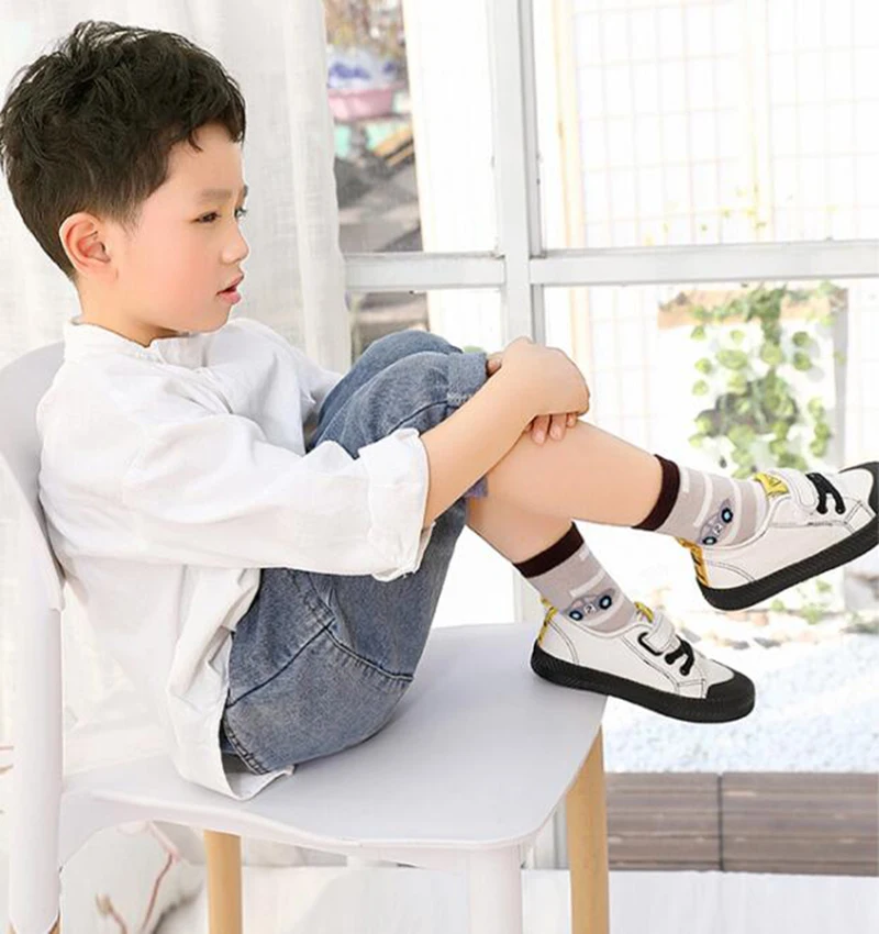 2020 New Spring Summer Children Socks Mesh breathable Car Style Cotton Boys Socks Kids Socks 5 pairs/lot 3 -15 Years