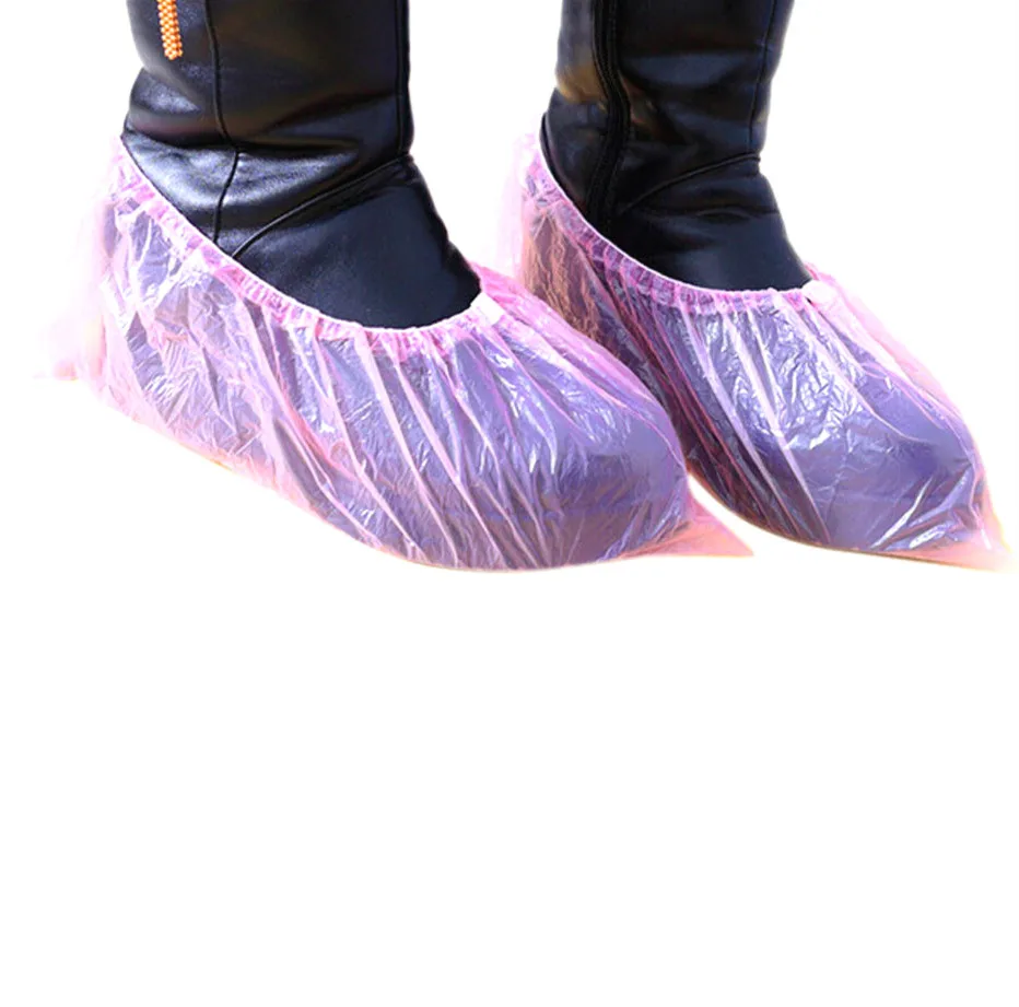 Shoe Cover Disposable eco Plastic Overshoes Non slip Anti Slip Cover Shoes With Non-skid Household Room Outdoor.