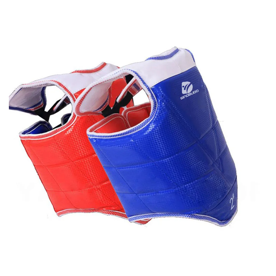 WTF Taekwondo Approve Reversible Chest Protector Guard Gear Karate Chest Guard SINOBUDO Body Protector Sparring Gear Adult Kids