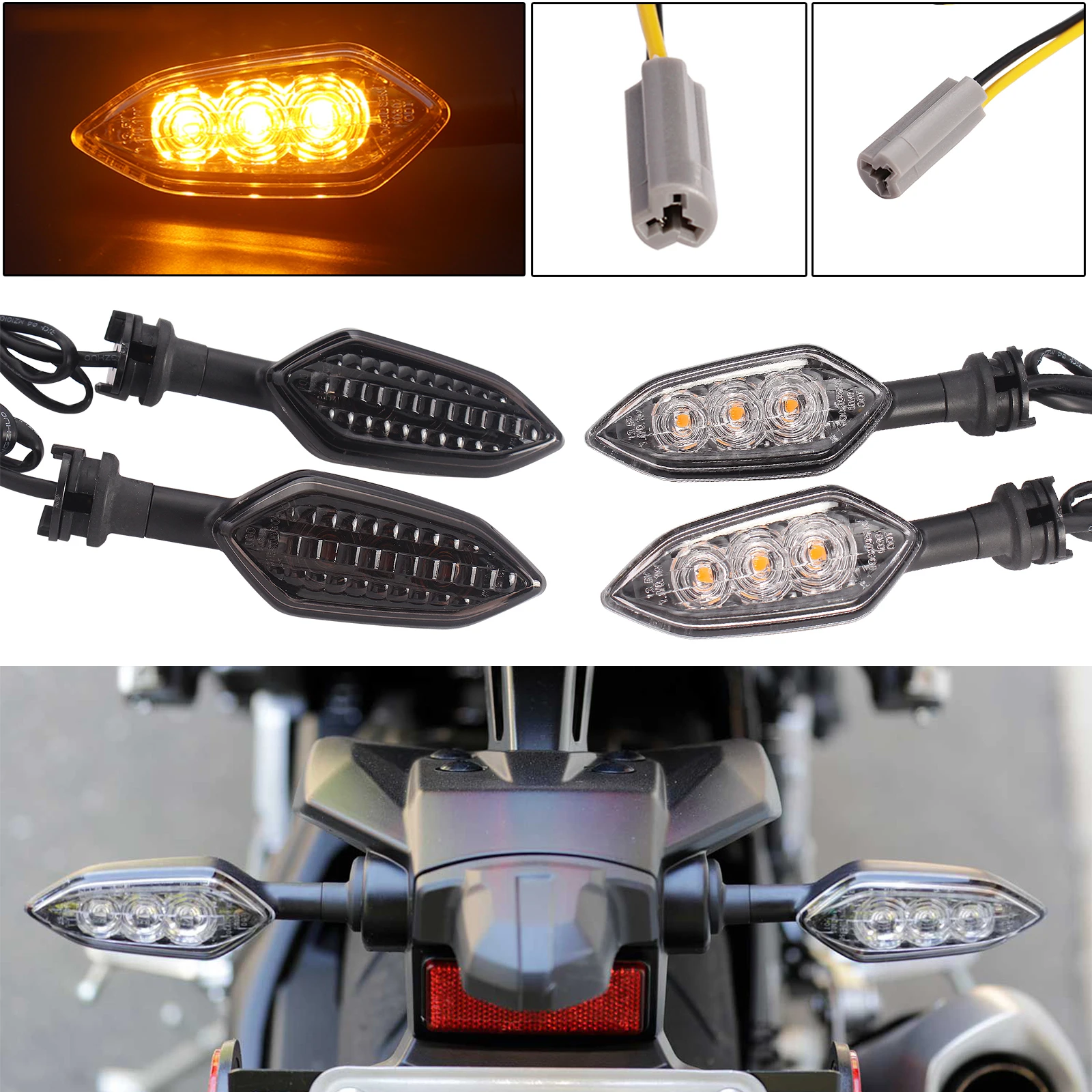 

Turn Signal LED Indicator Lamp For Yamaha T-MAX 530 DX SX 17-20 MT-09 TRACER 15-20 FZ8 FAZER 10-16 Motorcycle Light Accessories