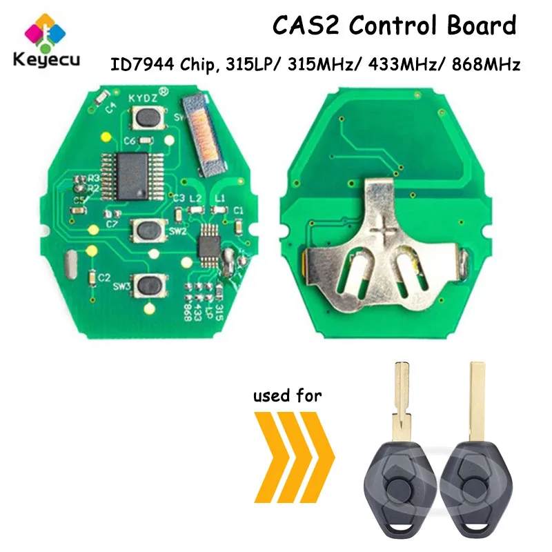 

KEYECU KYDZ Remote Key Board With 3 Buttons 315MHz 433MHz 868MHz 315LP ID7944 Chip for BMW CAS2 System 3 5 6 7 X3 X5 Z3 Z4 Z8