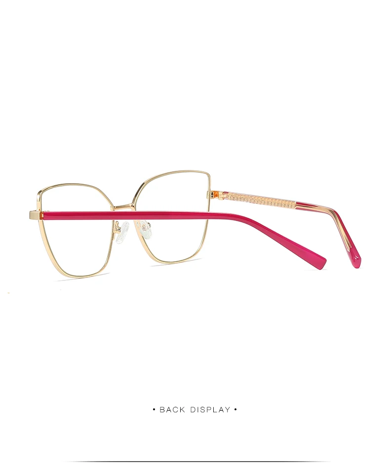 Mode Frauen Katzenauge Vollrand Legierung Brille Rahmen für weibliche verschreibung pflicht ige Brillen optische Brille für Frau – Detail 24