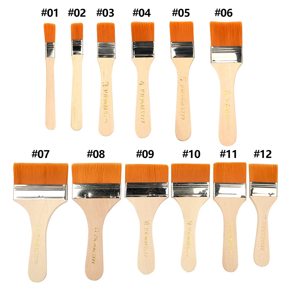 12 Stks/set Houten Olieverf Penselen Kunstenaar Acryl Verf Art Supply Set Voor Acryl Olie Tekening Aquarel Borstel