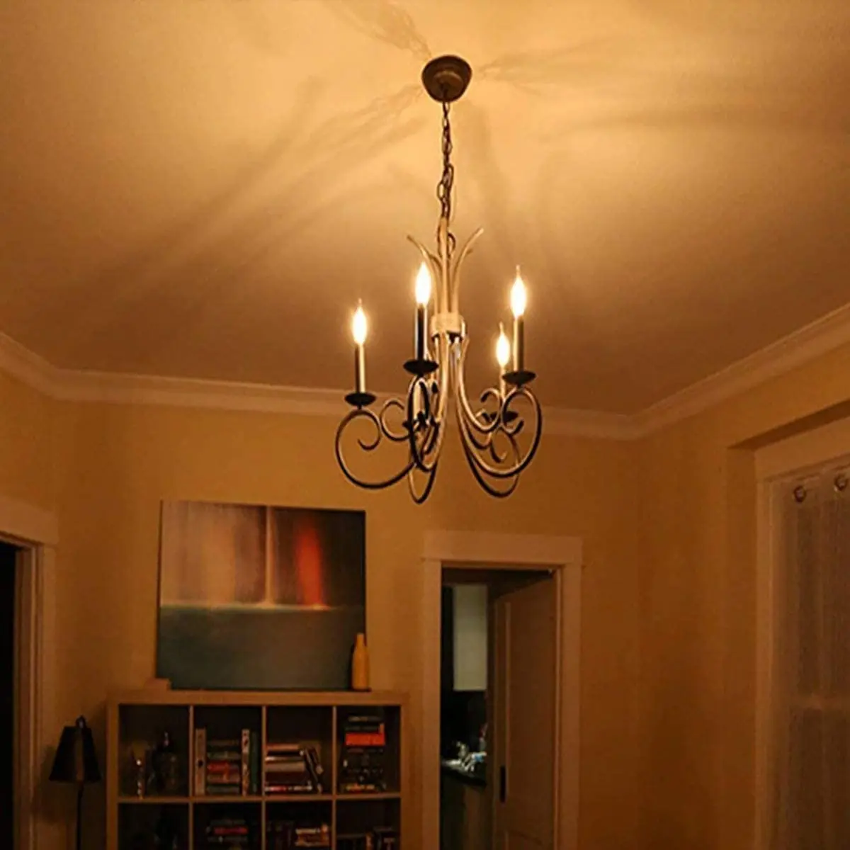 Ganriland Led Dimbare Gloeilampen 4W C35 Kaars Lamp E14 220V 2200K Spaarlamp 30W gloeilampen Equivalent Lamp
