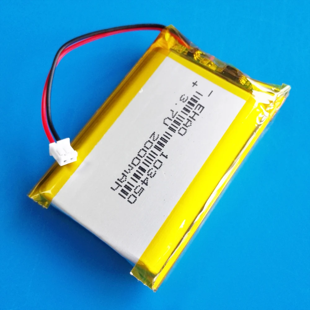 5 Chiếc EHAO 103450 3.7V 2000MAh Lipo Polymer Lithium Pin Sạc + Jst 1.5Mm 2pin Phích Cắm MP3 Thiết Bị Dẫn Đường GPS DVD