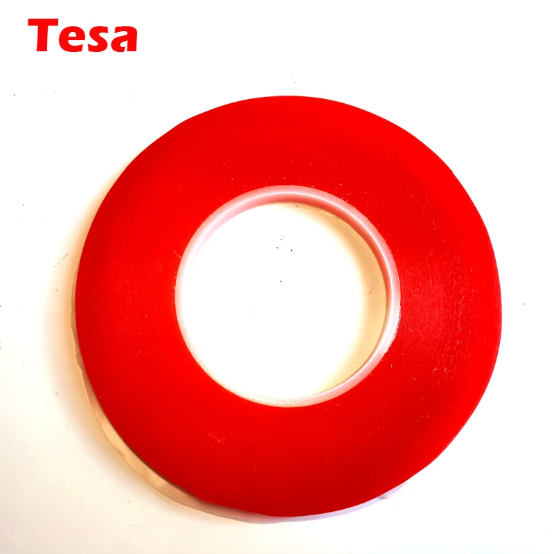 Tesa 51966 Highly Tackified Double Adhesive Acrylic Tape PET Film General Mounting and Laminating Leather Application 10mmx50M