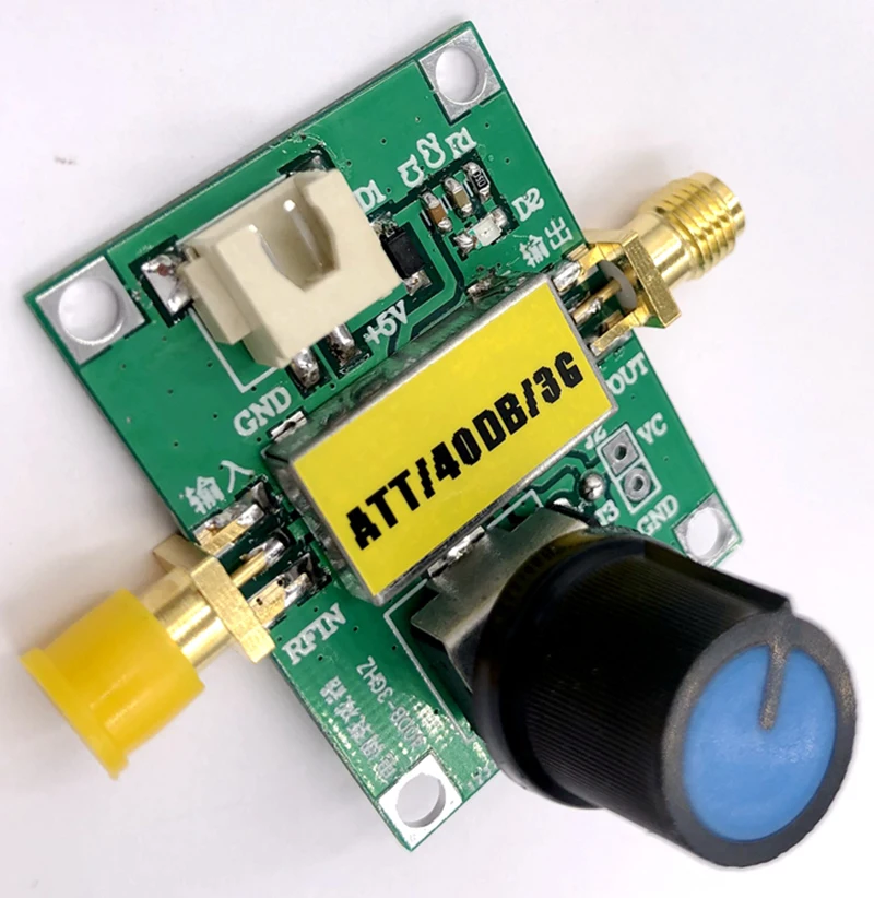 Attenuatore ESC RF AT-108 0.5Mhz-3GHZ 40DB gamma dinamica 0-5V controllo per amplificatore Radio Ham amplificatore segnale ALC