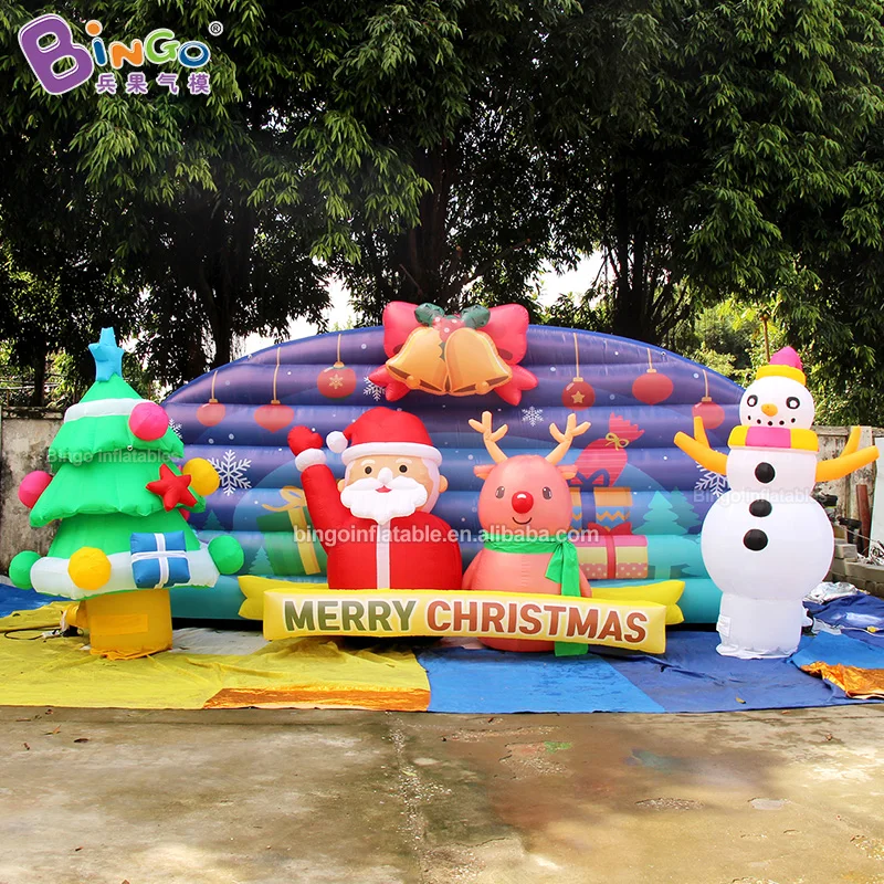 

Exquisite Craft 6x2x2.8 Meters Inflatable Christmas Decoration Board For Sale / 19.6ft Inflated Xmas Background Wall - Toys