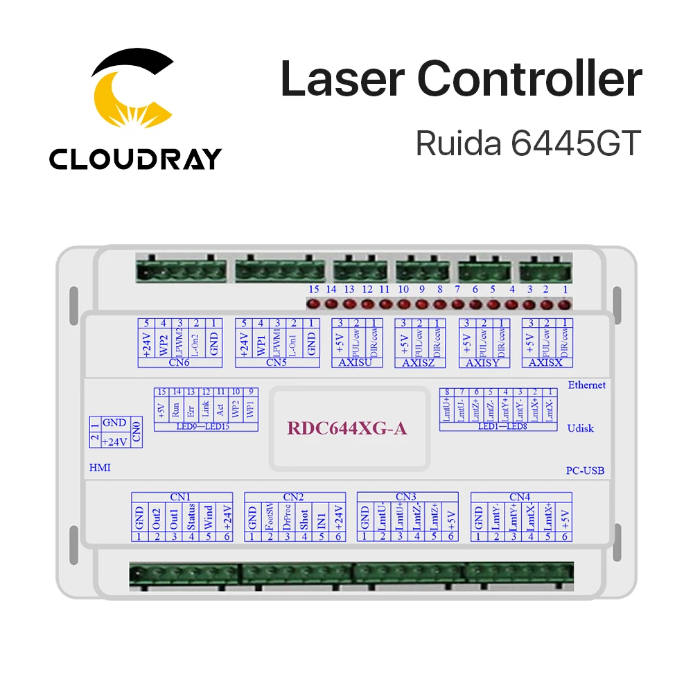 Cloudray New Arrival Ruida Controller 6445GT Touch Screen White/Black Color for Co2 Laser Engraving Cutting Machine Upgrade