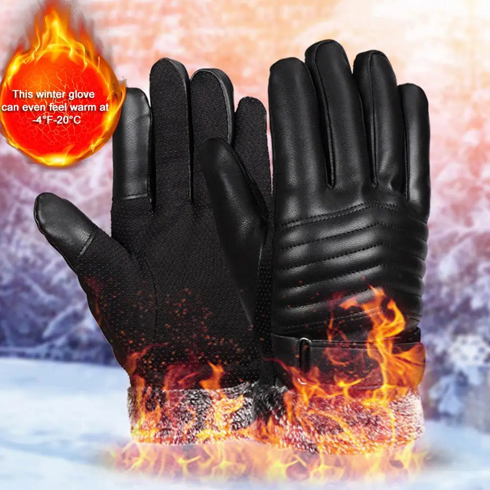 Winter Waterproof Ski Gloves Windproof Touchscreen Gloves Thickened Warm Running Mittens Breathable Anti-slip Outdoor Gloves