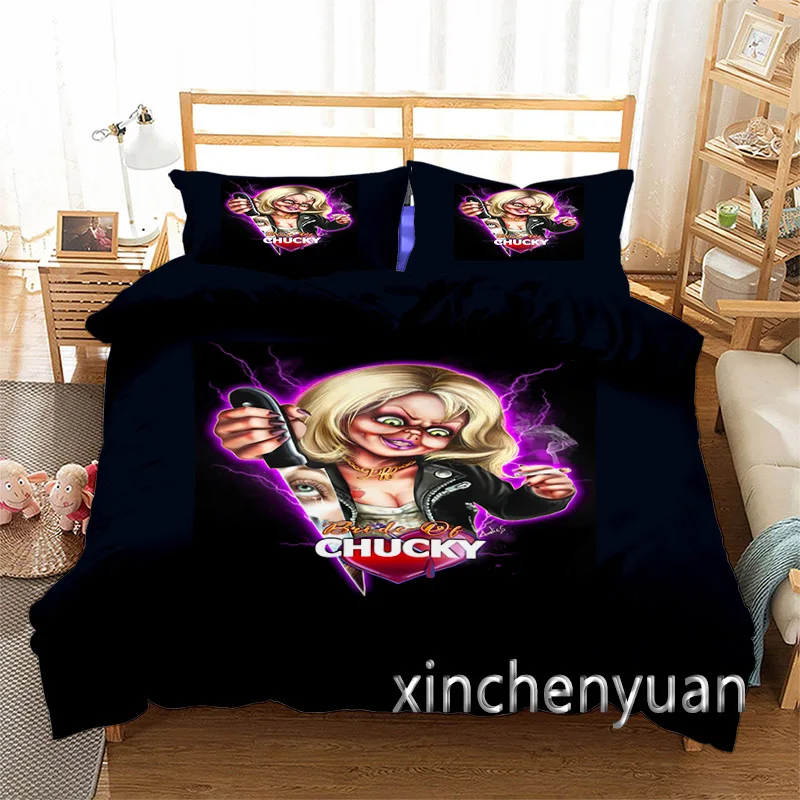 Imagem -04 - Chucky-impresso Duvet Cover Grupo Filme de Terror 3d Twin Completo Rainha King Size Conjunto de Cama Roupa de Cama Roupa de Cama