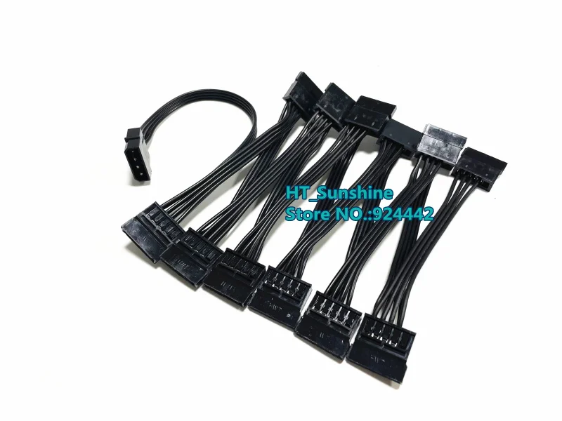 Pcサーバー4pin ideモレックス1 12 sata 15pinアダプタpci-e expressライザー · カードにスプリッタ電源ケーブルコード18AWG hdd用ssd