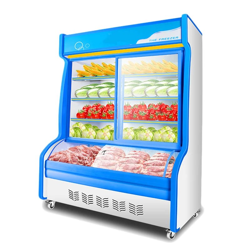 Serratura in schiuma a doppia porta per vetrina calda piccante commerciale, armadio per conservazione della temperatura, vetrina per ordini verticali.