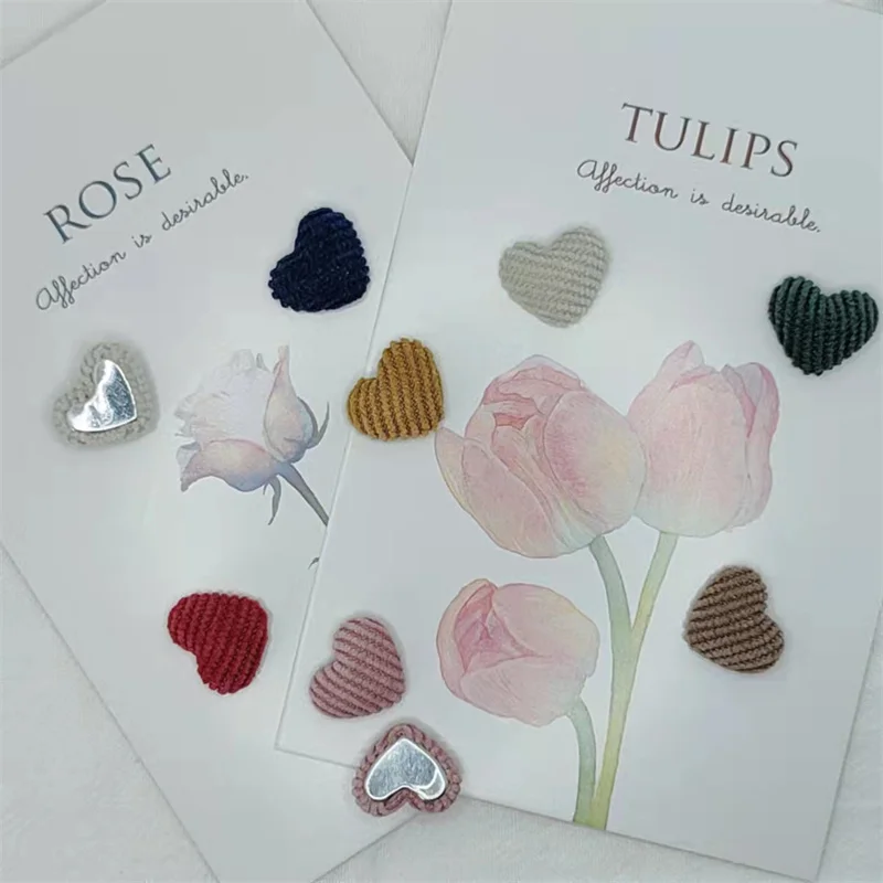 

30 шт., Вельветовая пряжка в форме сердца