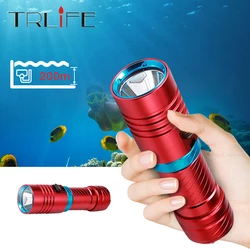 IPX8 Scuba Diving Light 100 Meter L2 Waterproof Underwater LED Flashlight Diving Camping Lanterna Torch With Stepless dimming