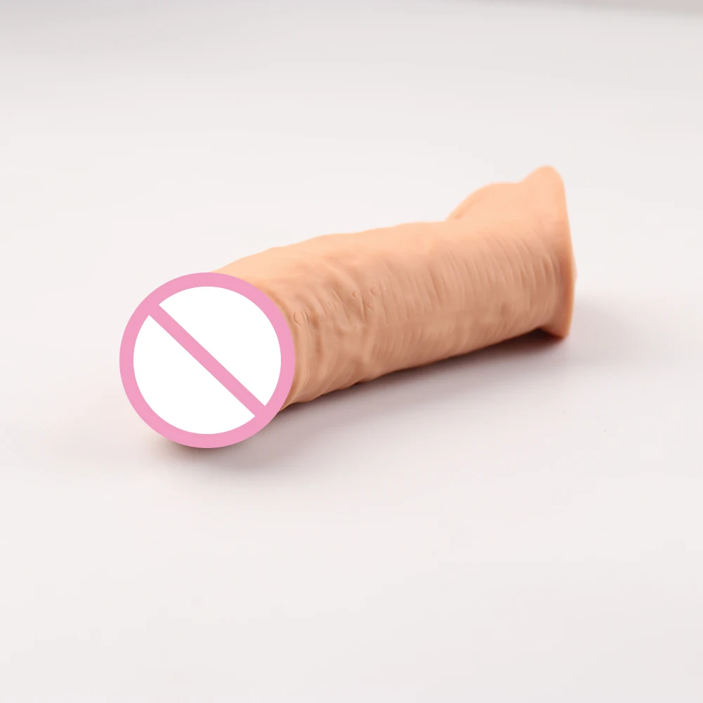 Realistic Penis Extender Sleeve Reusable Condom Delay Ejaculation Sex Toys for Men Penis Extender Enlargement Sleeves Male Toy