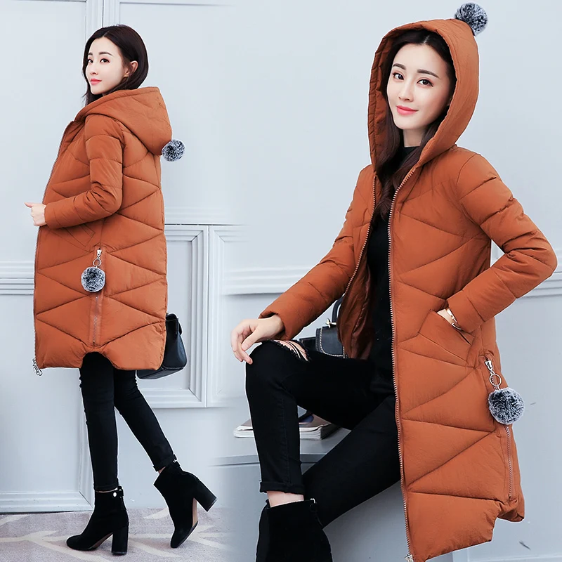 

Winter Jacket Women Korean Parka Long Coat Thick Padded Jackets Ladies Coats Parkas Abrigos Mujer Invierno 2020 KJ630