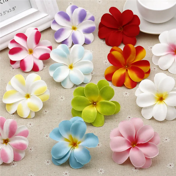 10pcs Foam Hawaii Beach Flower for Wedding Party Box Decor DIY Artificial Garland Supplies Summer Wreath Craft Handmade Supplies